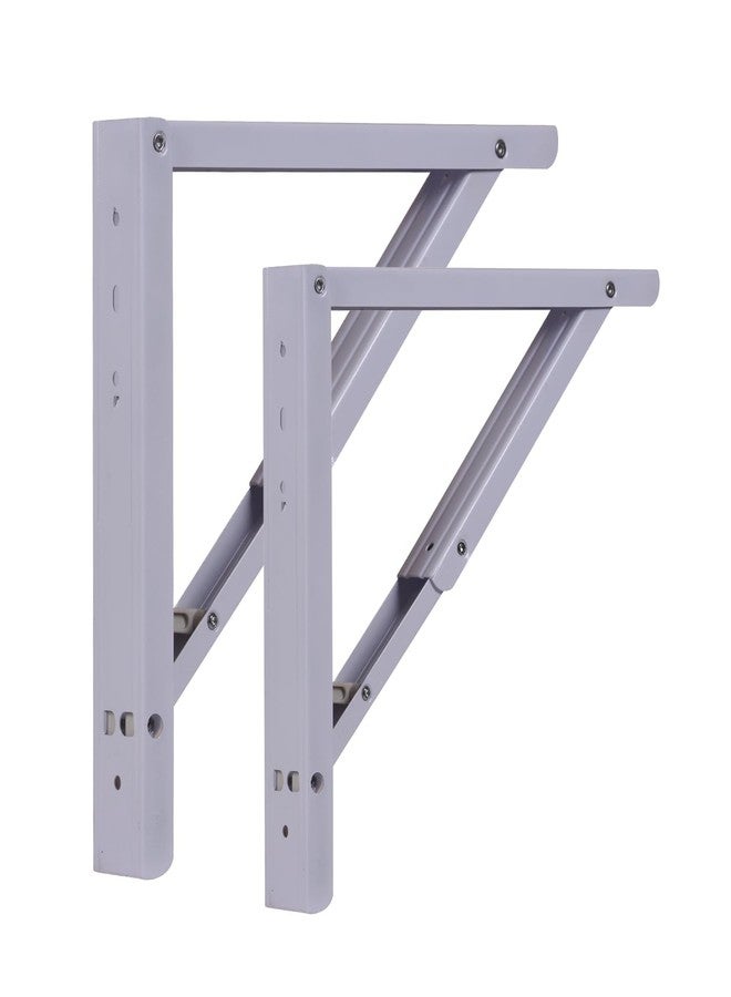 Compal Folding Self Table Bracket, Corrosion Resistant & Space-Saving Design, Metal Brackets for Wall Shelves & Workstations, Home & Office Use (12 inches Bracket) - Image 1
